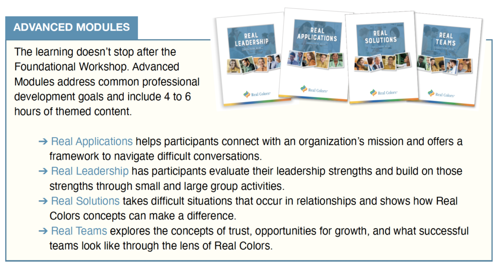 Real Colors advanced training modules