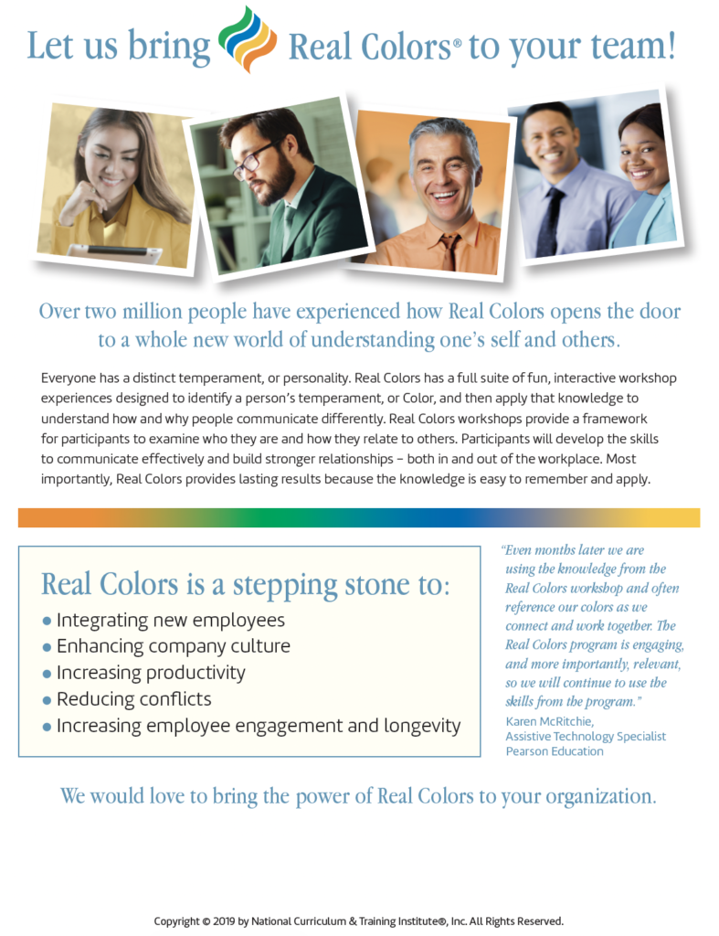 Real Colors personality assessment and training